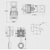 DH-20-J09PE-03-001 9-Pin Su Geçirmez Konnektör - Dişi