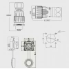 DH-20-J09SX-03-401 9-Pin Su Geçirmez Konnektör - Dişi