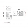 DH-24-C/RJ45/015/PE-43-001 Su Geçirmez Ethernet Konnektörü - Erkek