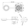 DH-24-J04SX-03-401 4-Pin Su Geçirmez Konnektör - Dişi