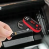 Divex Kumandalı Çakmaklık Girişli Araç Fm Transmitter Bluetooth 2xUSB - SD Kart Kırmızı DT-600