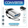 Divex Lightning to USB Dönüştürücü OTG Çevirici Adaptör Gri DO-173