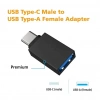 Divex Type-C Erkek USB3.0 Dişi Adaptör Çevirici Siyah DO-182