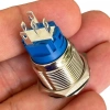 E1 19mm Metal Buton Kalıcılı 12-24V Kırmızı Led Işıklı 1NO/1NC