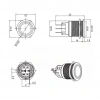E1 19mm Metal Buton Kalıcılı 12-24V Kırmızı Led Işıklı 1NO/1NC