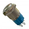 E36-1 16mm Metal Buton Yaylı 12-24V Mavi Led Işıklı 1NO/1NC