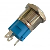 E36-1 16mm Metal Buton Yaylı 12-24V Mavi Led Işıklı 1NO/1NC