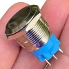 E65 19mm Metal Kalıcılı Buton Düz Kafa Ledsiz 1NO/1NC
