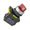 Gwest A5-02XSD 22mm 1-0-2 Kırmızı Led Işıklı Kalıcı Mandal Buton 220V 2NC