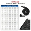 Gwest Woer Isı İle Daralan Makaron Siyah Çap:16mm 100 Metre
