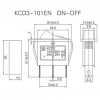 IC-113A Dar Nokta Işıklı Anahtar On-Off Siyah
