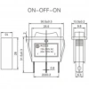 IC-115 Tekli Dar Işıksız Anahtar On-Off-On Siyah