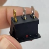 IC-118 Mini Işıklı Anahtar 3P Siyah + Kırmızı Işık