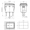 IC-118W Mini Işıklı Körüklü Anahtar 3P