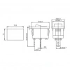 IC-120B Mini Işıksız Anahtar 2P On-Off Beyaz