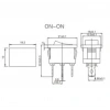IC-121 Mini Işıksız Anahtar On-Off 3P Siyah