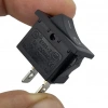 IC-124 Mini Işıksız Yaylı Anahtar 2P Off-Mom Siyah