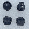 IC-134E Siyah Yuvarlak Anahtar Işıksız On-Off 2P