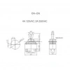 IC-150 Toggle Switch 4P ON-OFF Ø12mm