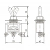 IC-153S Toggle Switch Büyük Boy Vidalı 3P 12mm 15A On-Off-On