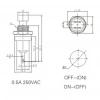 IC-177 Mavi Diyafon Mini Buton 7mm PBS-105