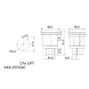 IC-180G Anahtar Basmalı Kalıcı Yuvarlak 4P 25mm PS18-16N-2