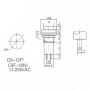 IC-185 Buton Ø12mm Kalıcılı Mavi