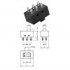 IC-210 Slide Switch 0-1 Plastik Lehim Bacak 6P