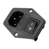IC-214 C14 Power Soket Sigorta Yuvalı Anahtarlı Pano Tip