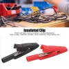 IC-243D 2mm Banana Jak Girişli Krokodil Timsah Ağzı Siyah-Kırmızı Set