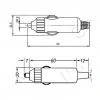 IC-246B-3 Çakmak Fişi Ledsiz Sigortasız