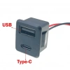 IC-266T-4 Pano Tip Kare Type-C + USB Şarj Soketi