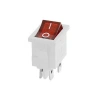 KCD1 Beyaz Kırmızı Işıklı On/Off Anahtar 4 Pin