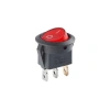KCD1 Siyah Kırmızı Işıklı On/Off Anahtar 3 Pin