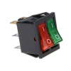 KCD4 İkili Işıklı ON-OFF Switch Kırmızı Yeşil 6 Pin