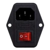 Kulaklı Erkek Power Soketi - Işıklı Anahtarlı