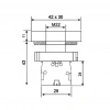 LAY5-EL8325 22mm İkiz Buton Yeşil Kırmızı