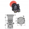 LAY5-ES542 22mm Acil-Stop Butonu Bas-Çevir 40mm