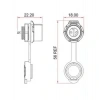 LP-12-J02SX-02-101 2-Pin Su Geçirmez Konnektör - Dişi
