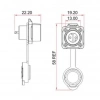 LP-12-J05SX-02-401 5-Pin Su Geçirmez Konnektör - Dişi