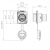 LP-16-J/RJ45/110/SX-03-201 Su Geçirmez Ethernet Konnektörü - Dişi