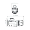LP-20-C/RJ45/015/PE-42-001 Su Geçirmez Ethernet Konnektörü - Erkek