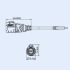 LP16-TYPEC-MP-MP-1M-001 Su Geçirmez Type C 3.1 Erkek Konnektör - 1M Kablo