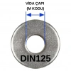 M8 Pul 1.50 DIN125 Düz Beyaz 1 Adet
