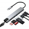 MacBook Pro Air Uyumlu Yüksek Hızlı 8 In 1 Hub (USB/HDMI/TF SD/SD/PD/ETHERNET) Dönüştürücü Çevirici Çoklayıcı