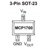 MCP1700T-1202E/TT SOT-23-3 SMD 1.2V Voltaj Regülatörü