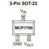 MCP1700T-3302E/TT SOT-23-3 SMD 3.3V Voltaj Regülatörü
