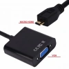 Micro Hdmi to Vga Kablo Dönüştürücü Çevirici Adaptör Siyah