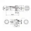 Mike Konnektör 3-Pin 12mm - Dişi