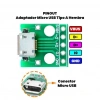 Mikro Usb Dip Dönüştürücü - Dişi - Çevirici 2.54mm
